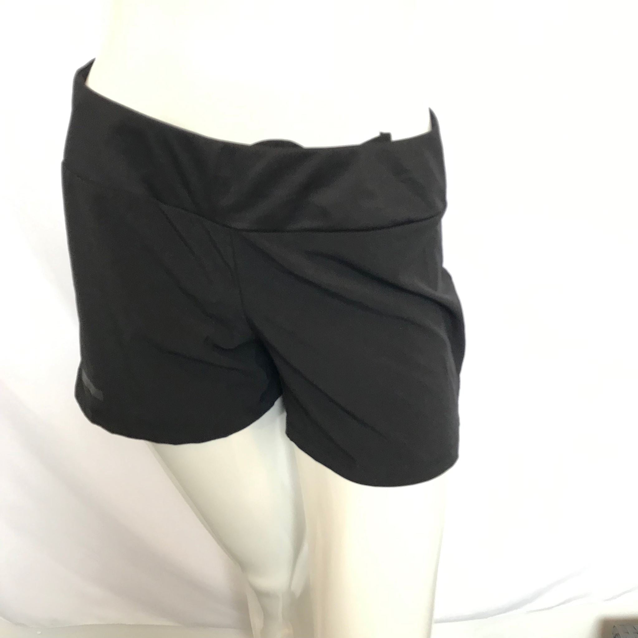 Kalenji Women's Drawstring Workout Shorts 31" Waist Sz L Black