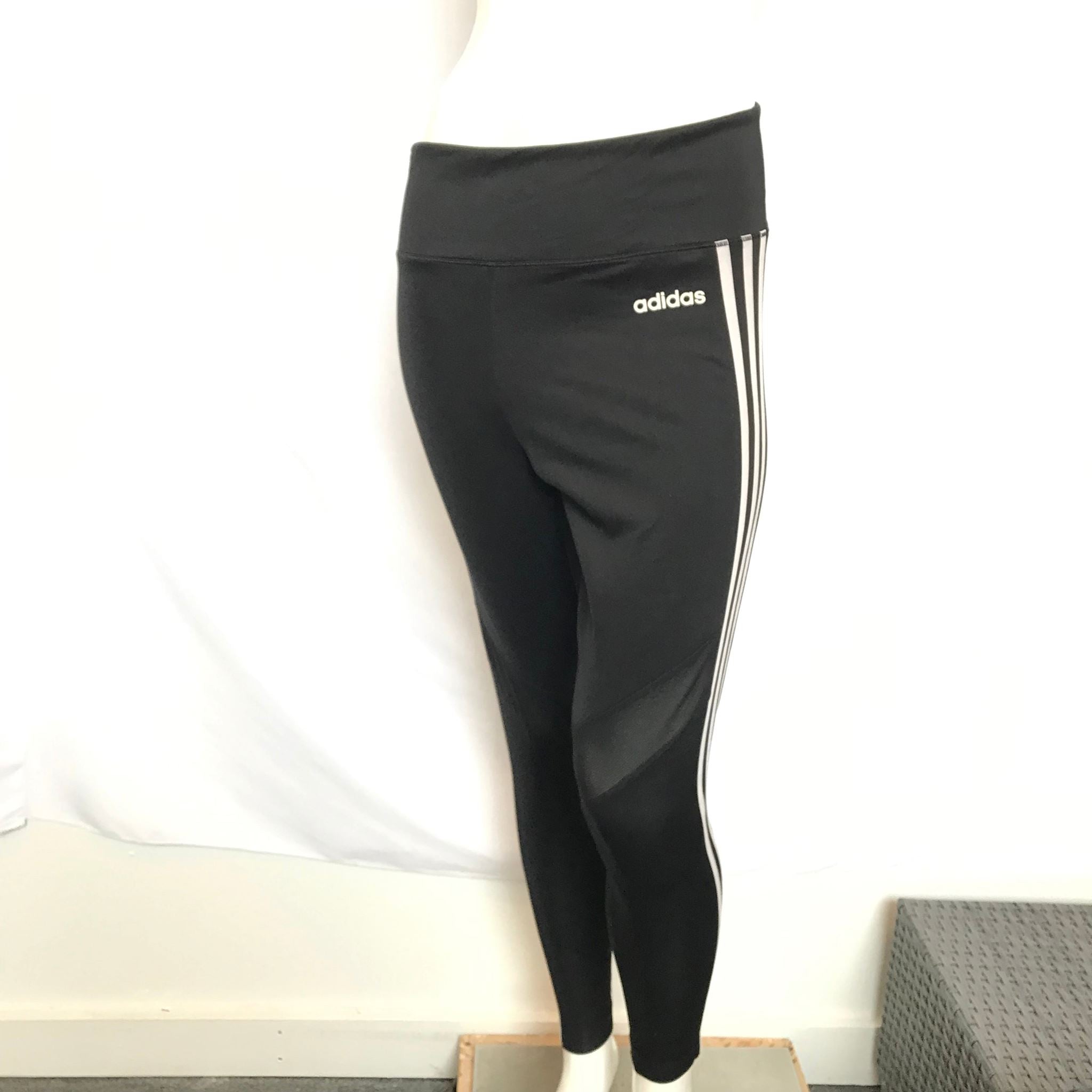Adidas EI6188 Women's Training D2M 3S Leggings 7/8 Black Crop Sz M