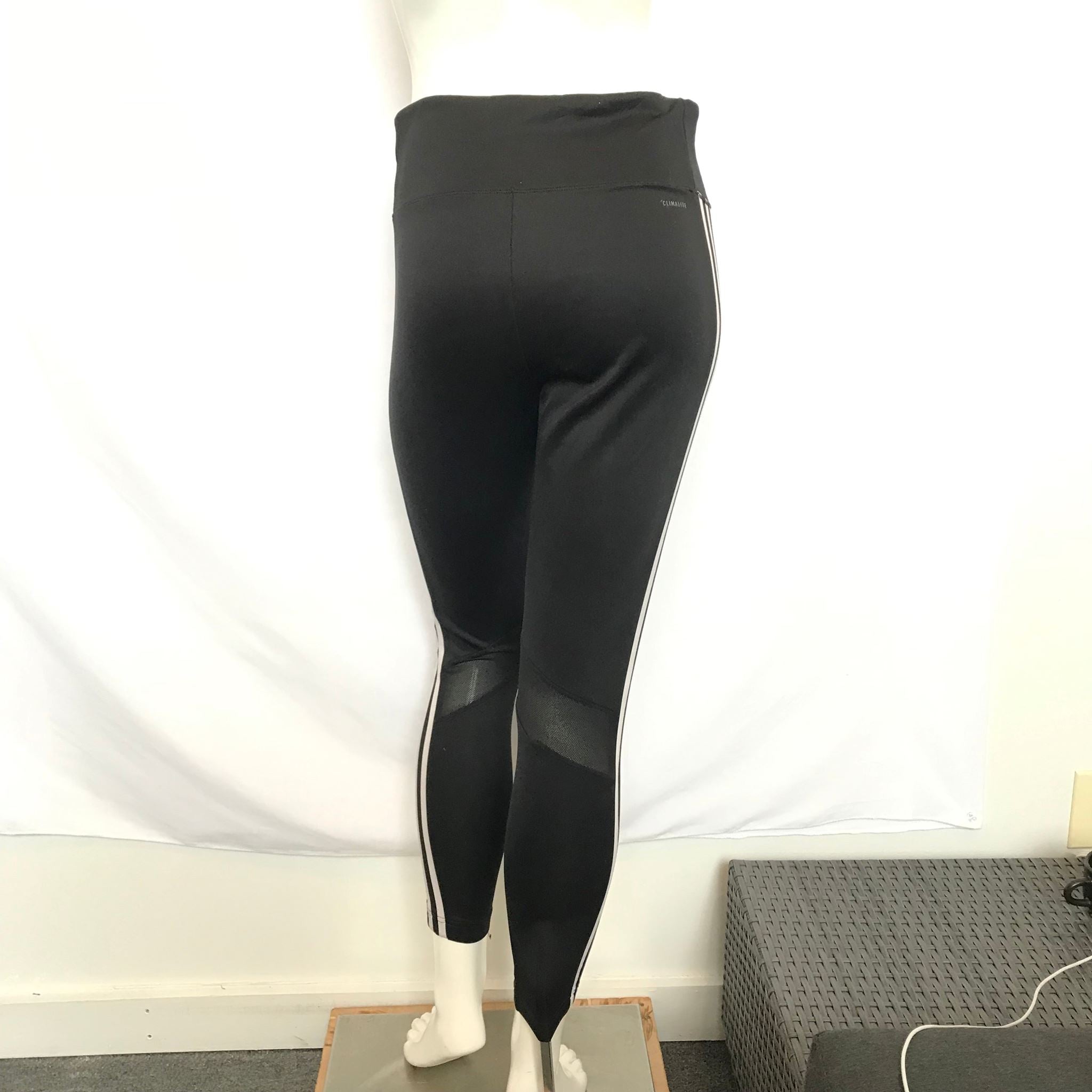 Adidas EI6188 Women's Training D2M 3S Leggings 7/8 Black Crop Sz M