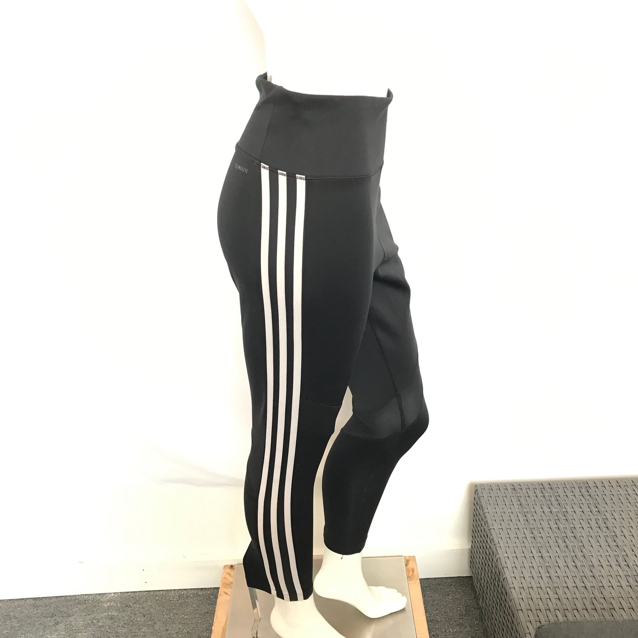 Adidas EI6188 Women's Training D2M 3S Leggings 7/8 Black Crop Sz M