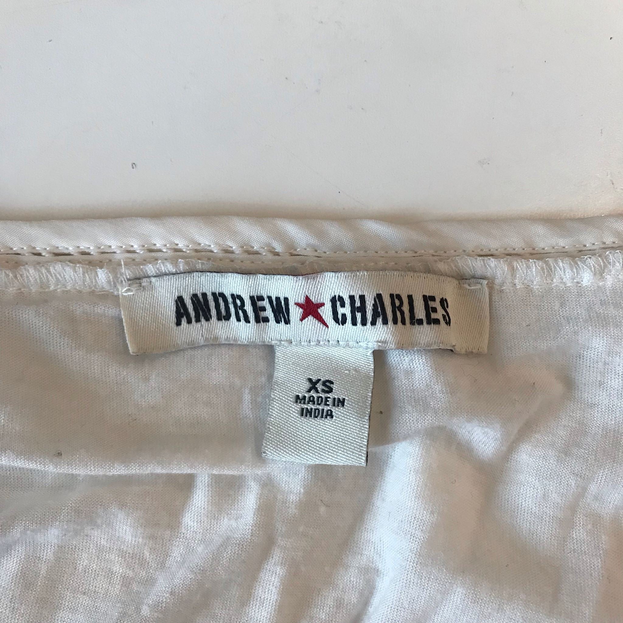 Andrew Charles Women's Off-White Peasant Blouse Sz XS