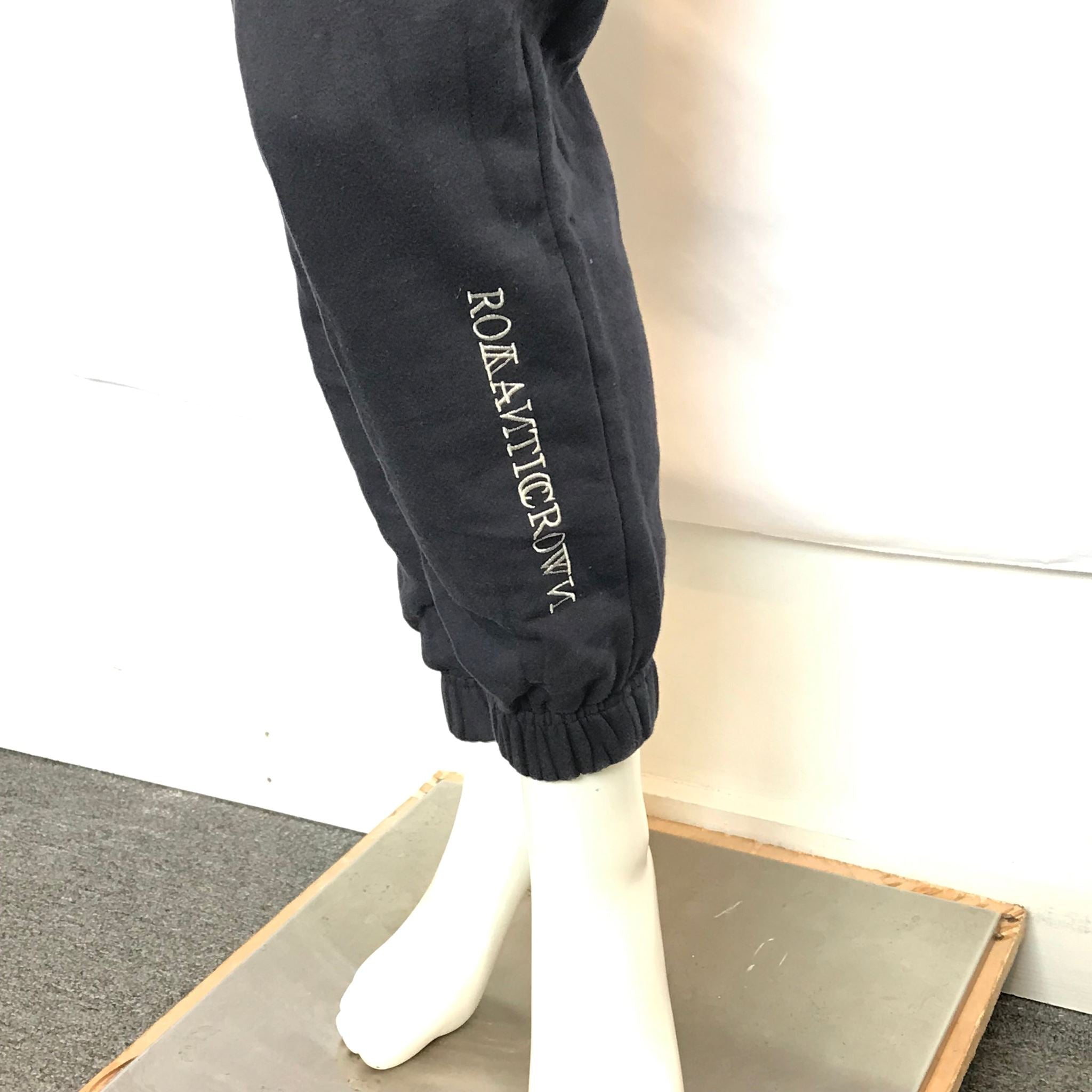 Romantic Crown Women's RMT CRW Pin Tuck Navy Blue Sweatpants Sz S