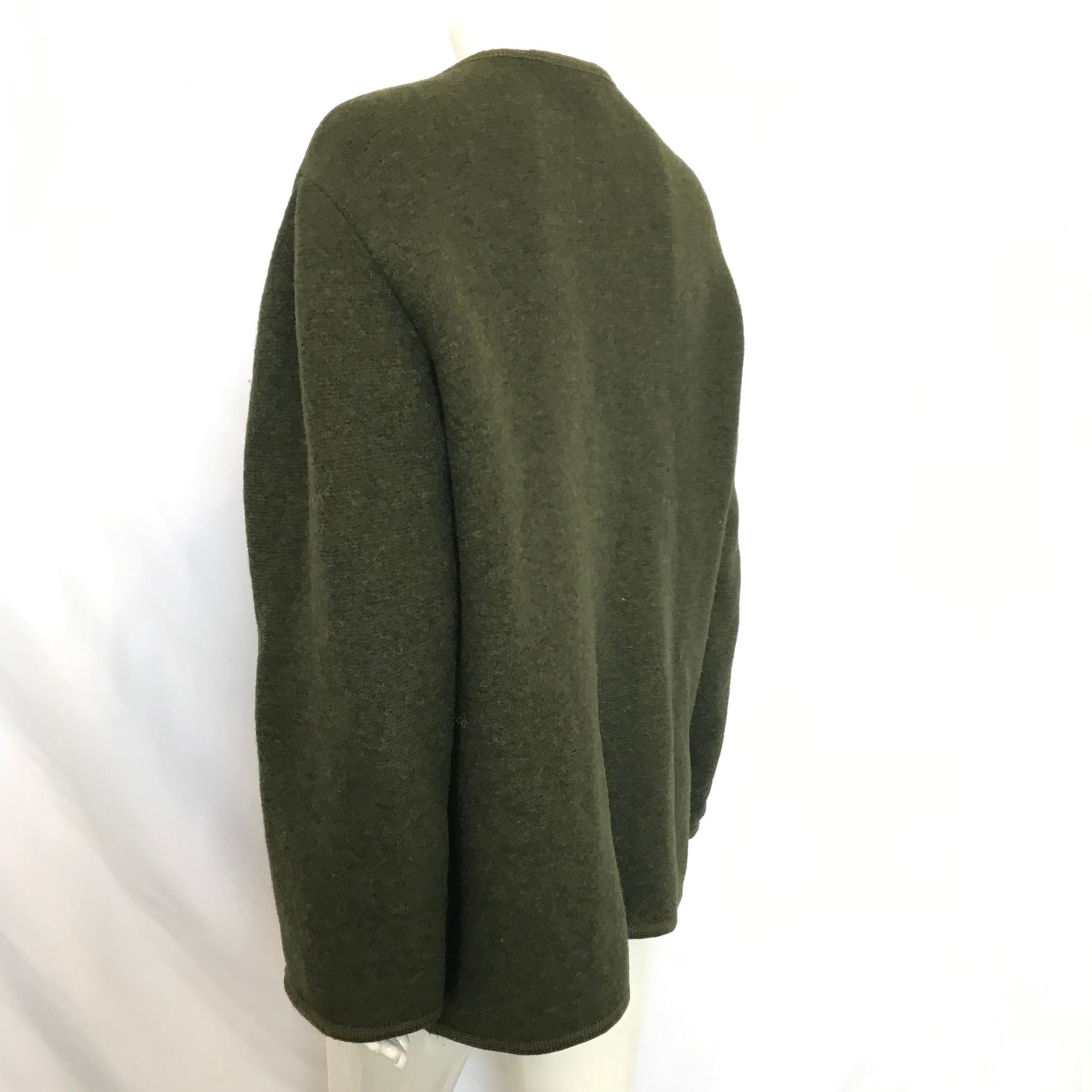 Sonnwend Exklusiv Women's Green Pure Wool Cardigan Sz L