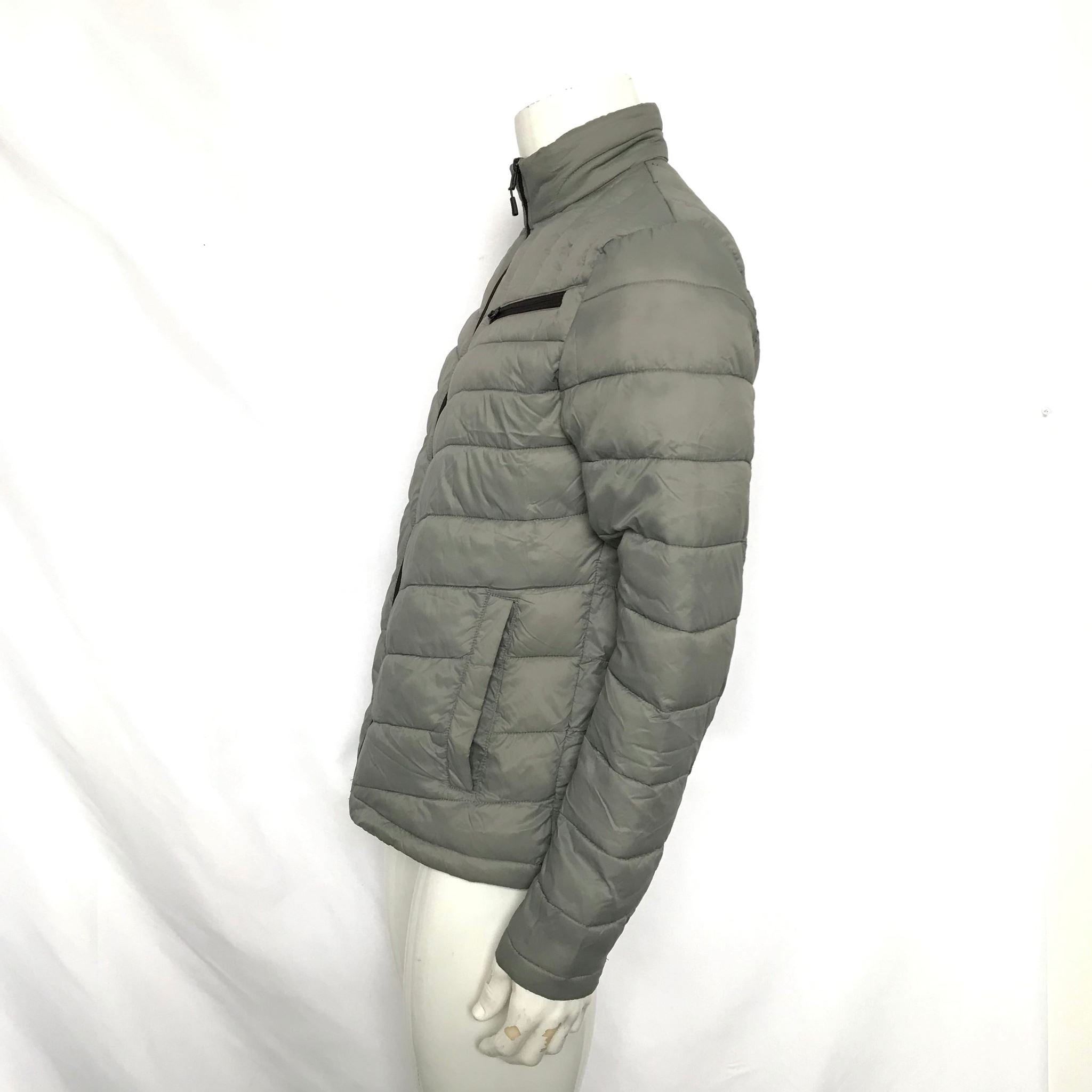Buffalo David Bitton Men's Lightweight Puffer Jacket Gray Sz S