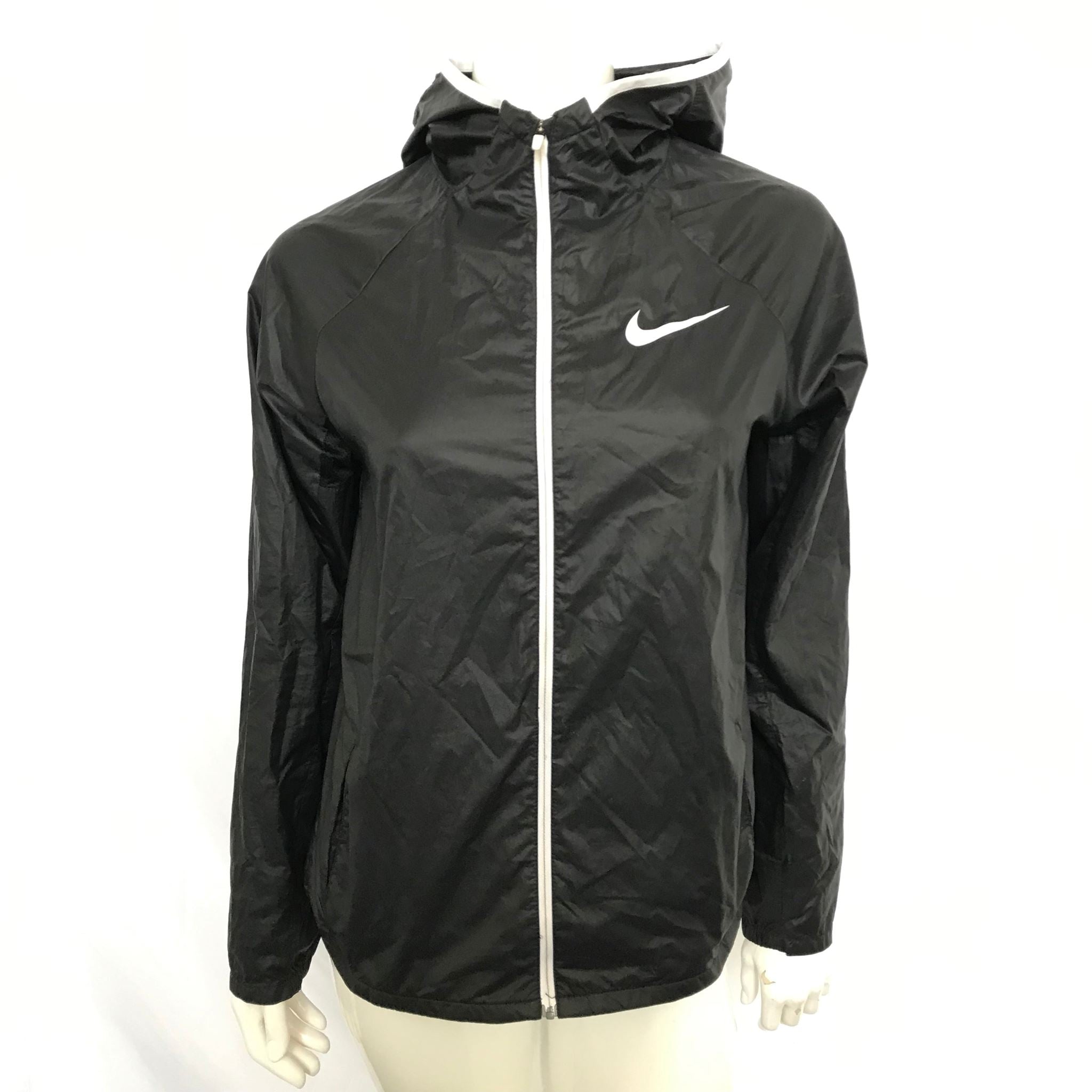 Nike Woven Kids' Boy's Training Jacket - Black and White Size XL 158-170cm