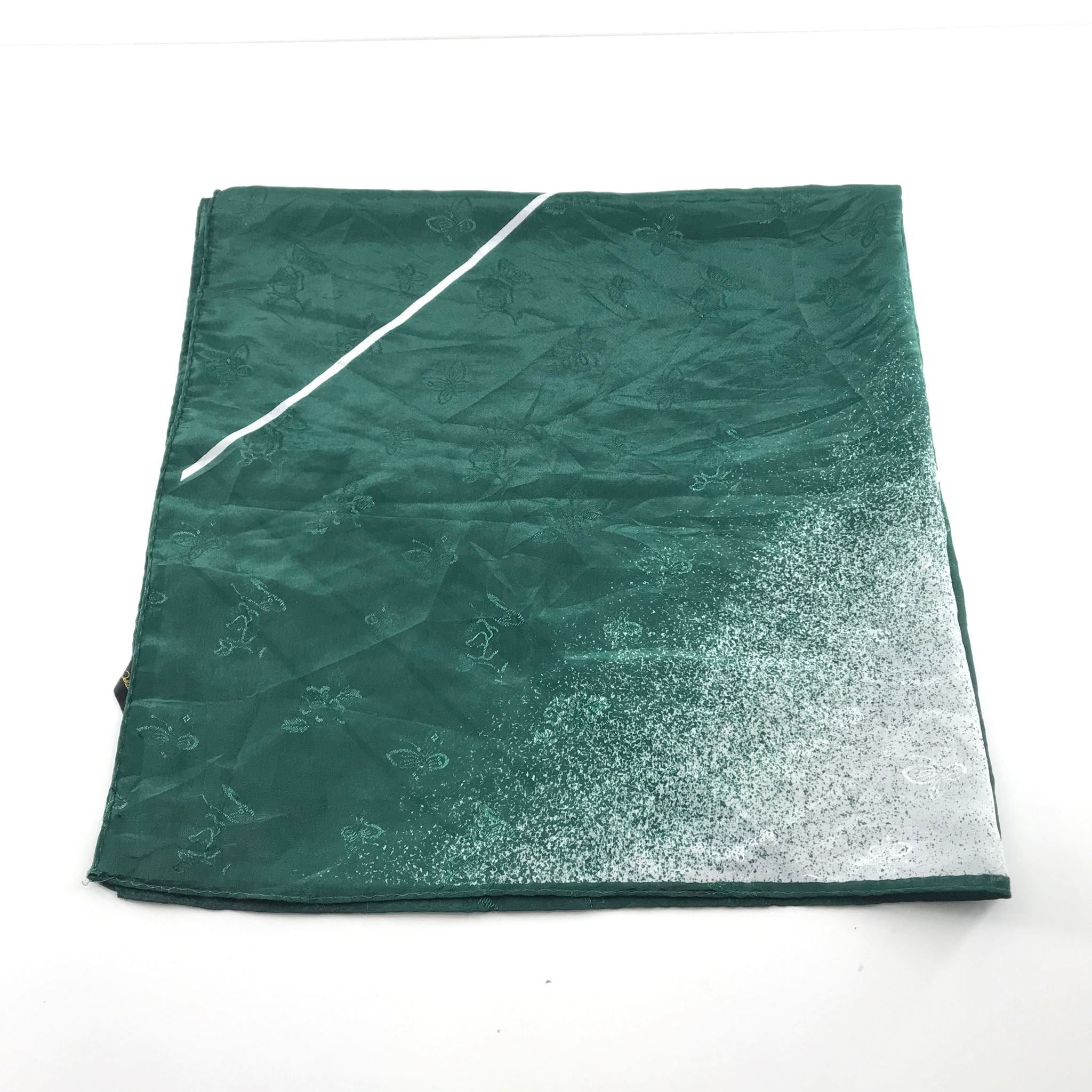 Jehau de Fabrigues Polyester Scarf Green 30" x 30"