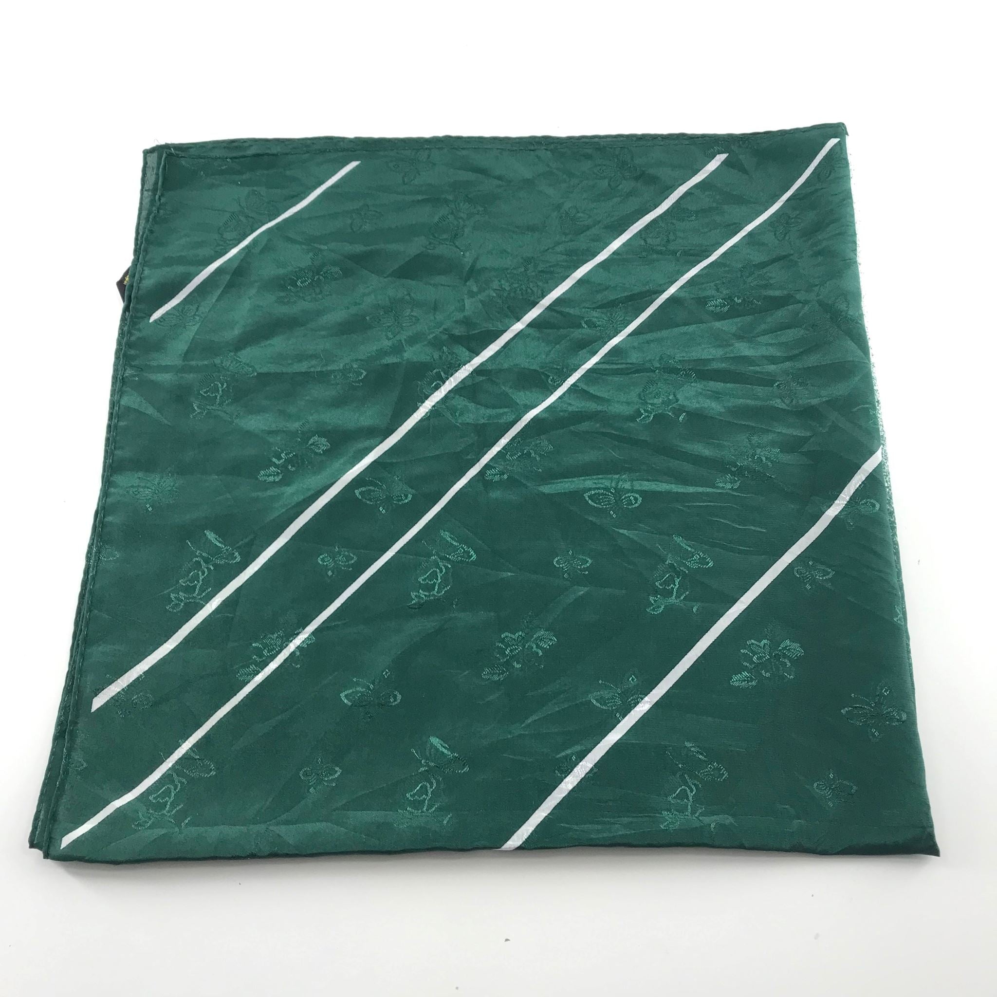 Jehau de Fabrigues Polyester Scarf Green 30" x 30"