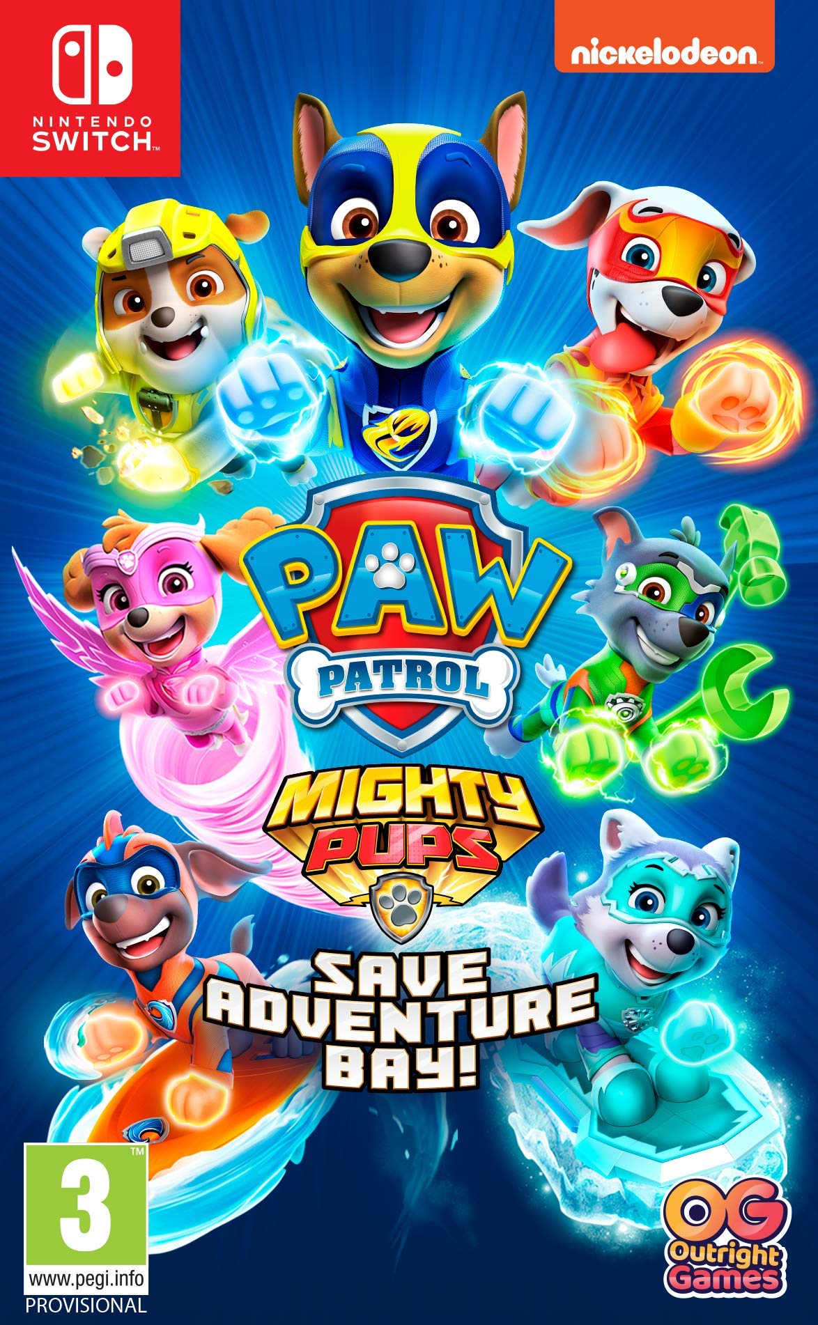 PAW Patrol Mighty Pups Save Adventure Bay - Nintendo Switch GAME ONLY