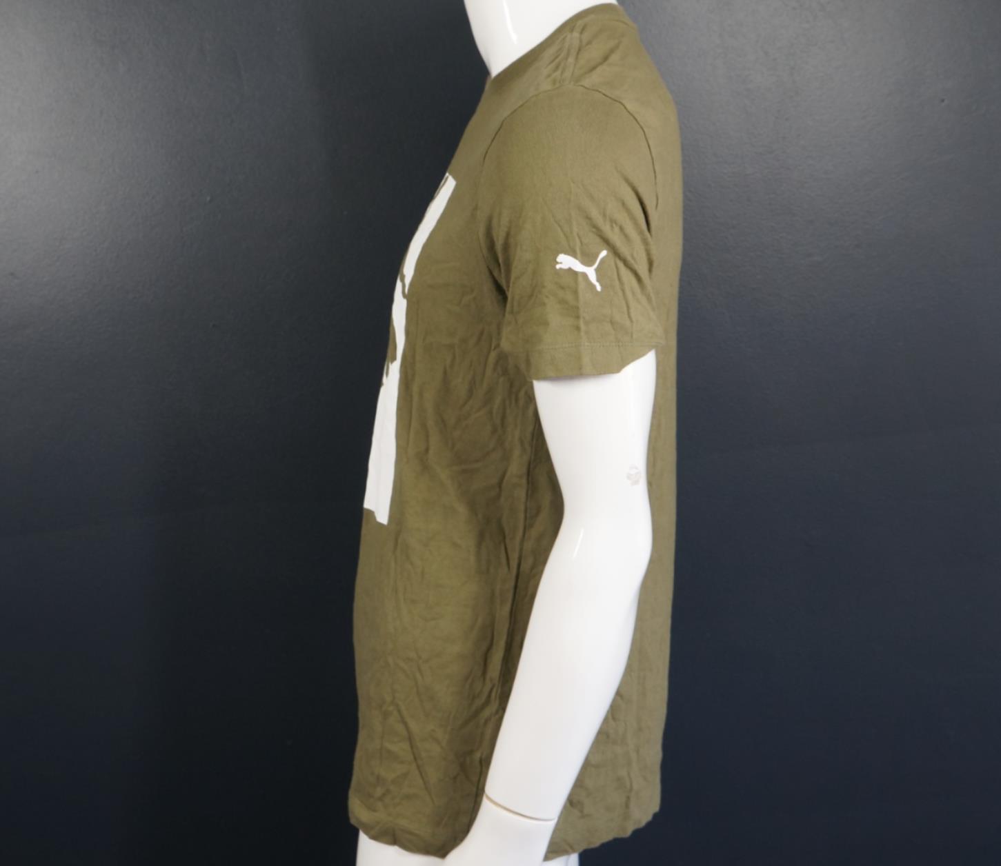 Puma Lusie Men's Big Cat T-Shirt Olive Green Sz M
