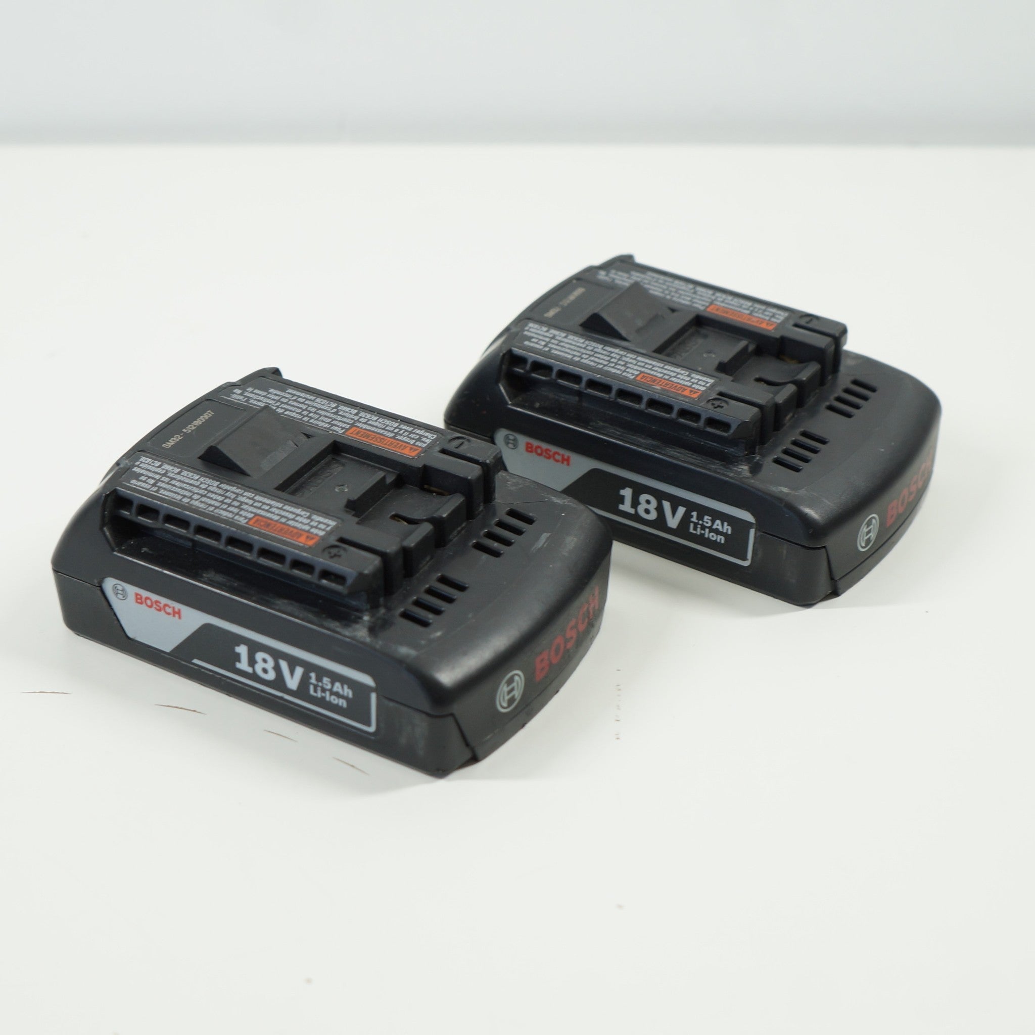 2 PACK BOSCH BAT611-2 18V Lithium-Ion 18-Volt 1.5Ah Slim Power Tool Battery