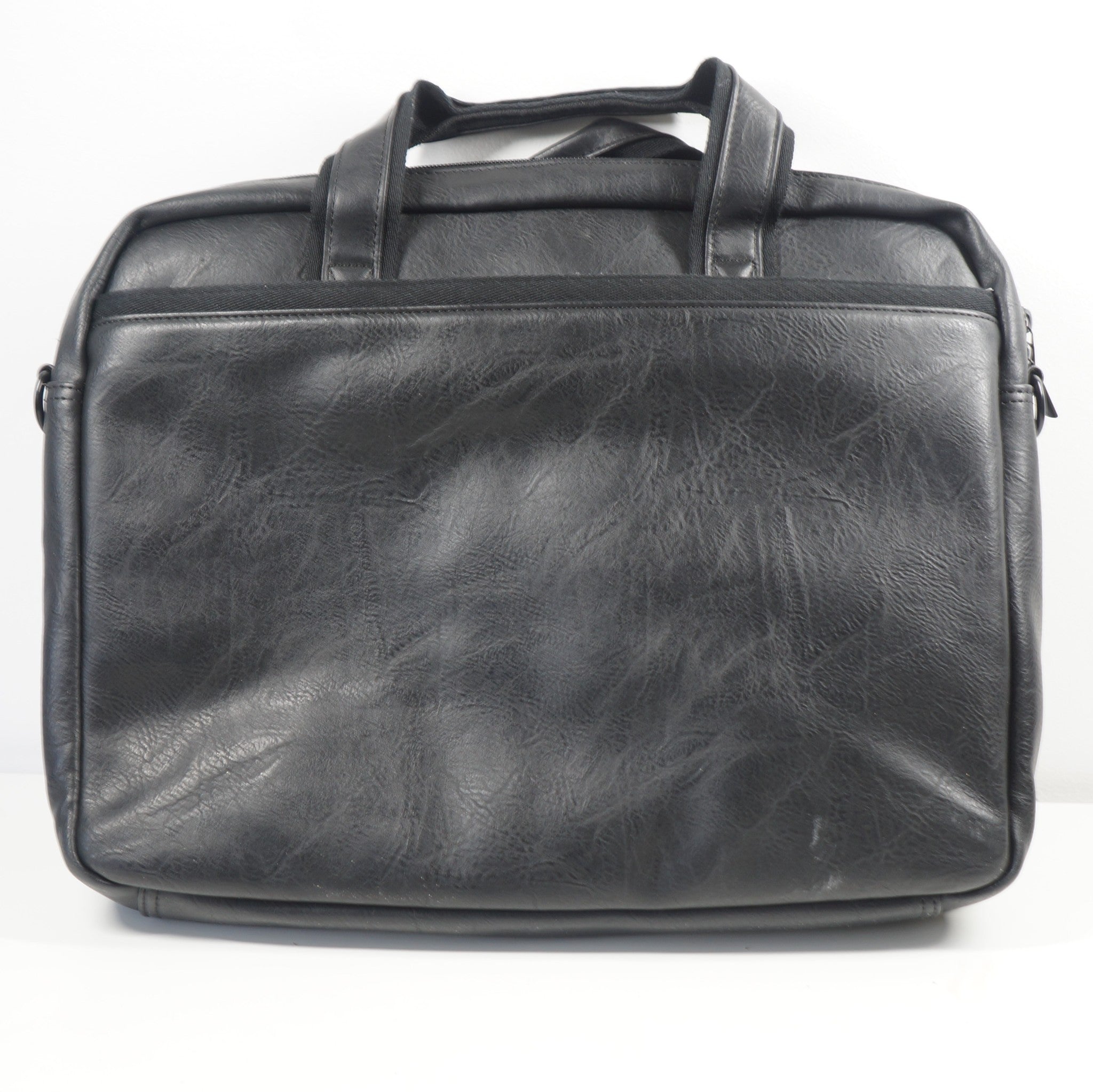 Bugatti Vegan Leather Padded Laptop Bag Briefcase RFID Black