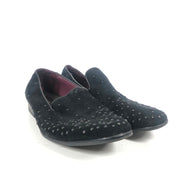 Aldo Men's Beaded Studded Black Suede Loafers US 10