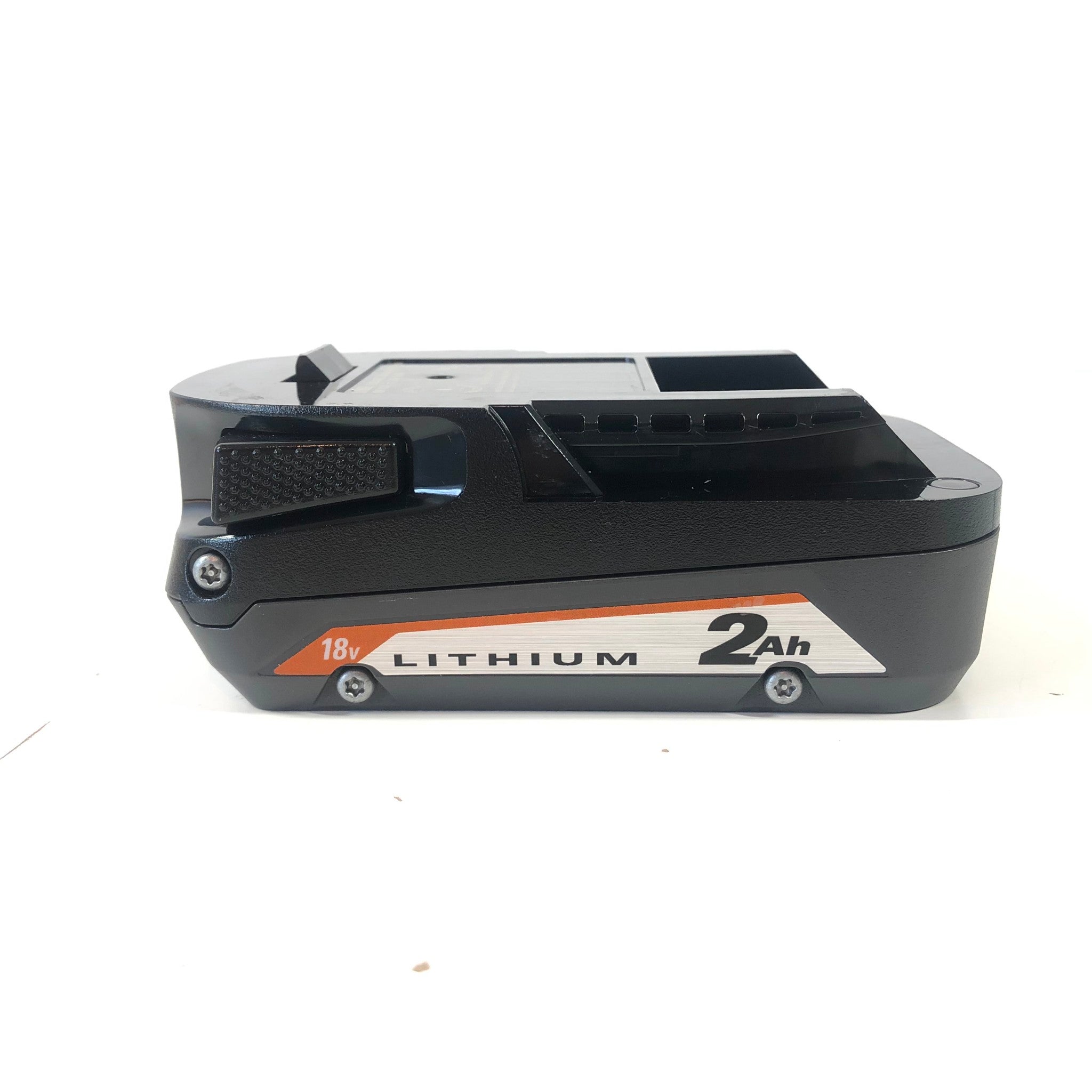 Lithium-ion battery pack with '2 Ah' capacity on a white background