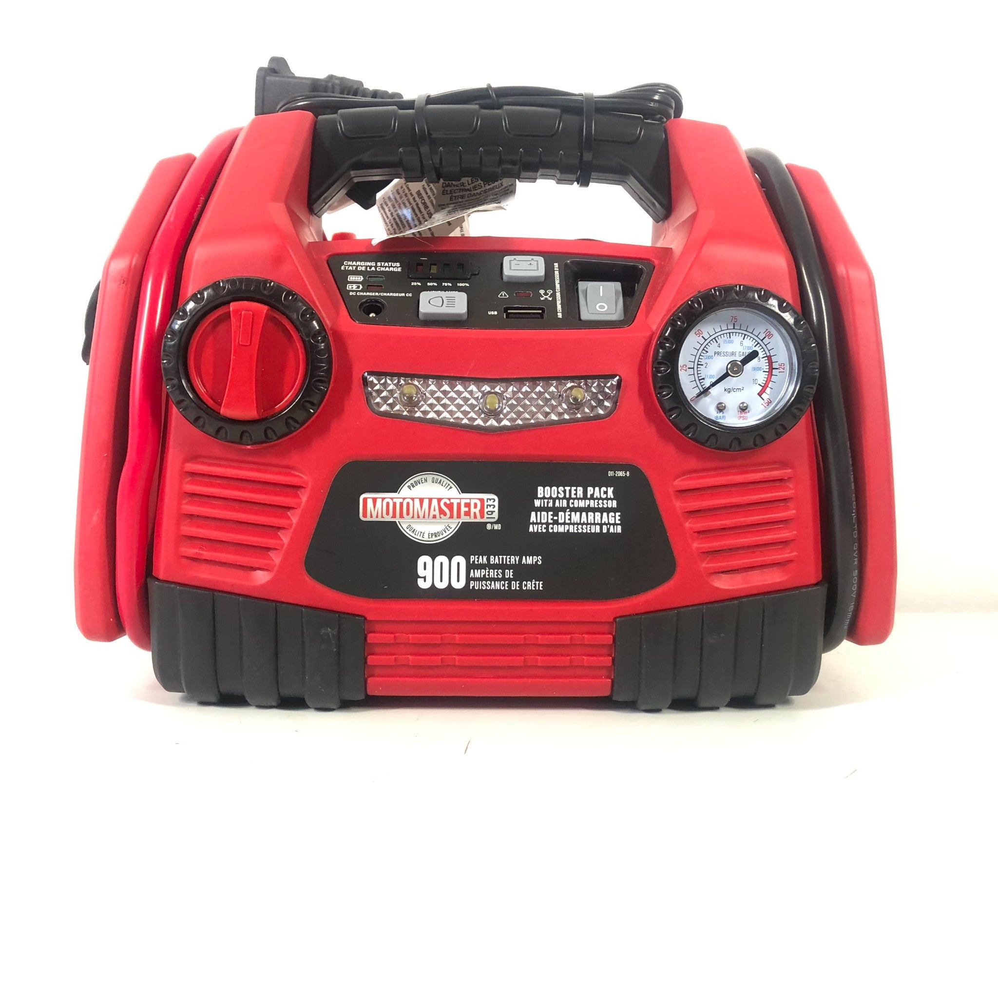 MotoMaster Booster Pack/Jump Starter w/ Air Compressor 900 A Peak 12V 011-2065-8