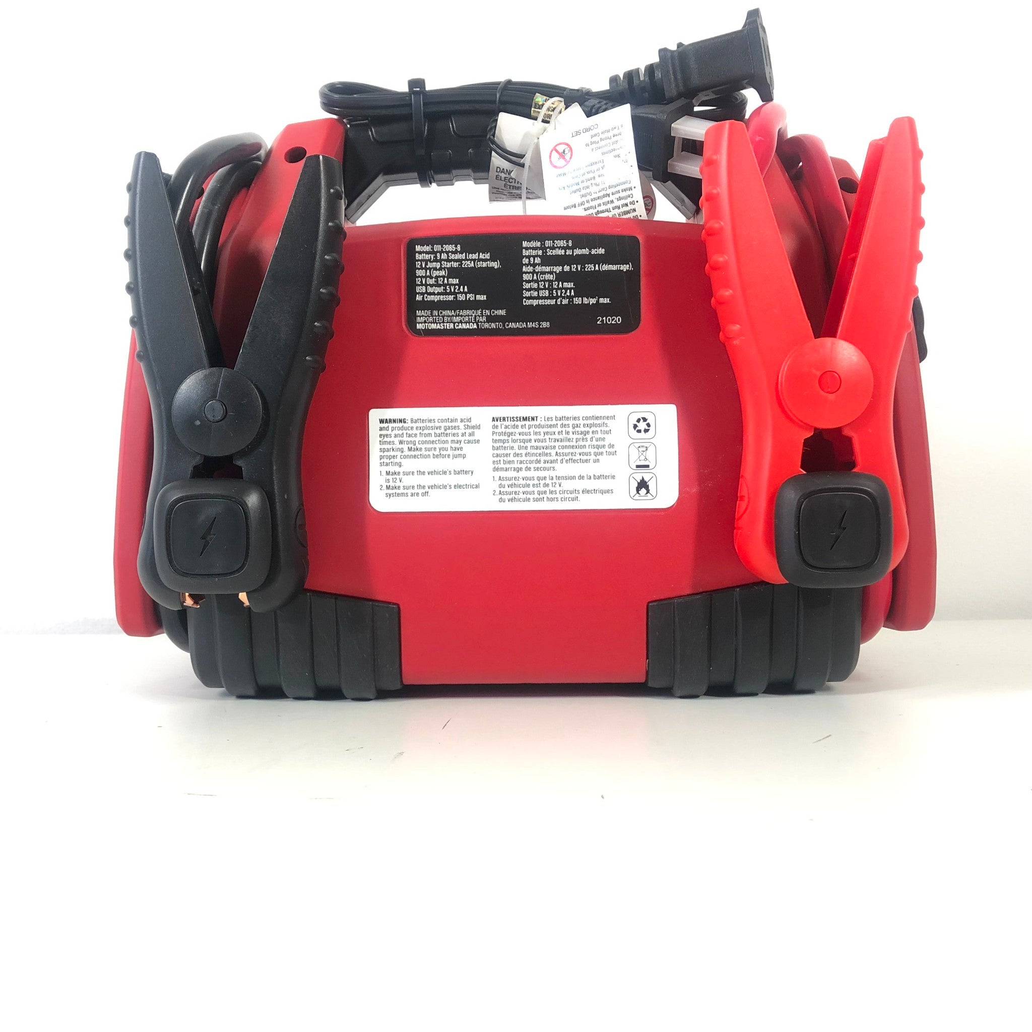 MotoMaster Booster Pack/Jump Starter, with Air Compressor, 900 Peak Amp, 12V