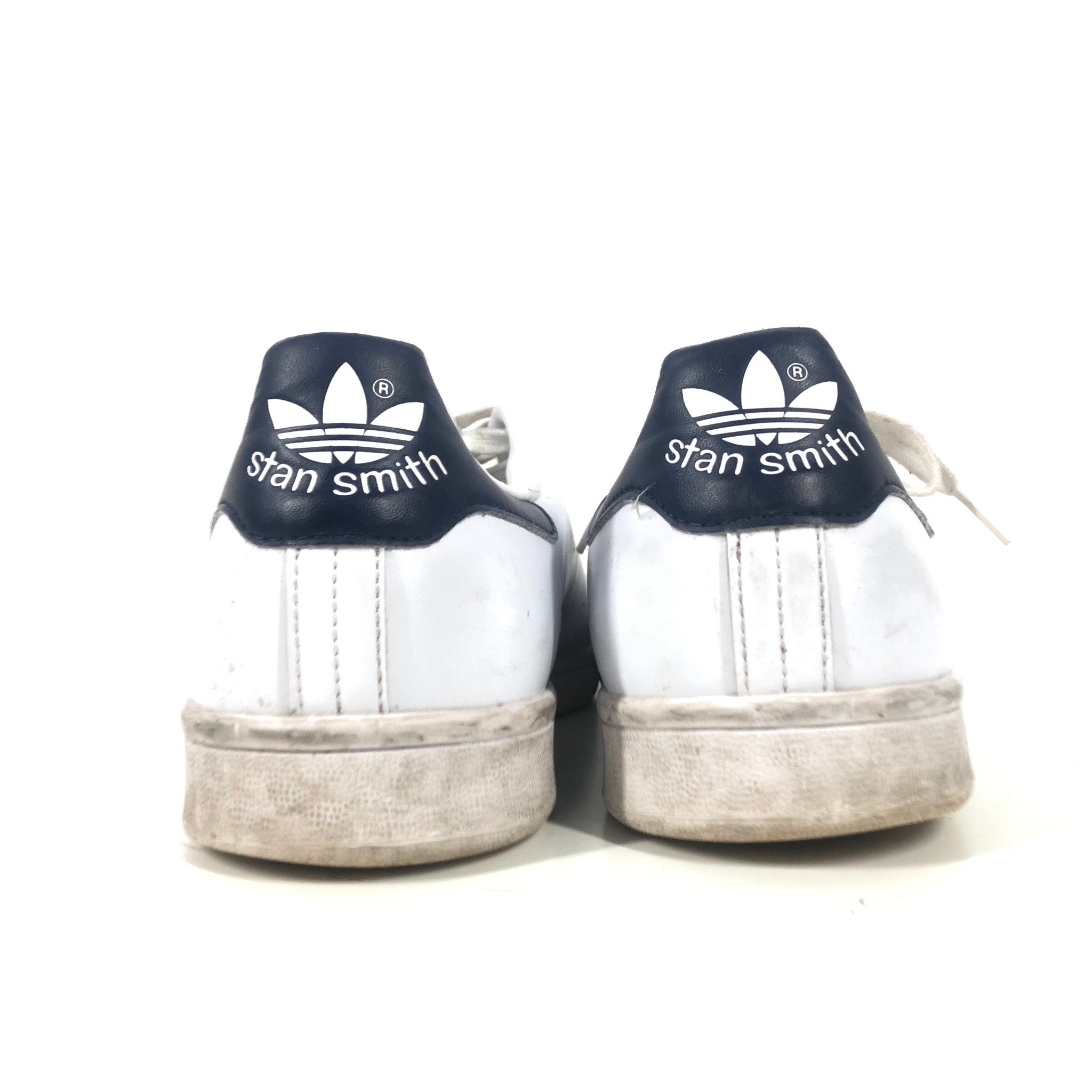 Adidas Originals Women's Stan Smith Sneakers Low White Navy Blue Size 10 Q47224