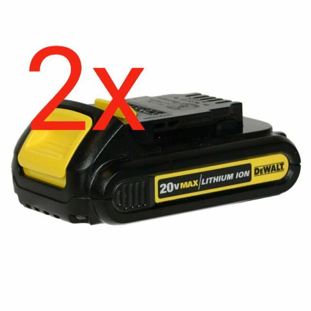 2 x NEW DeWalt DCB201 20v 1.5Ah 30Wh Max Lithium Ion Battery
