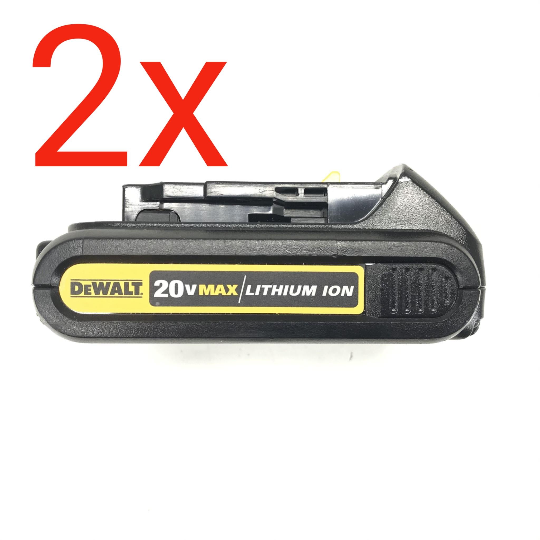 2 x OEM DeWalt DCB207 20v 1.3Ah 25Wh Max Lithium Ion Battery