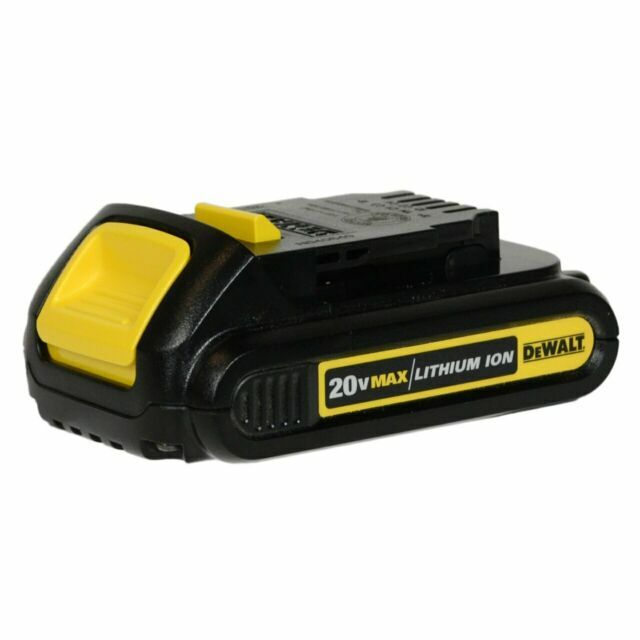 DeWalt 20V MAX lithium-ion battery on a white background